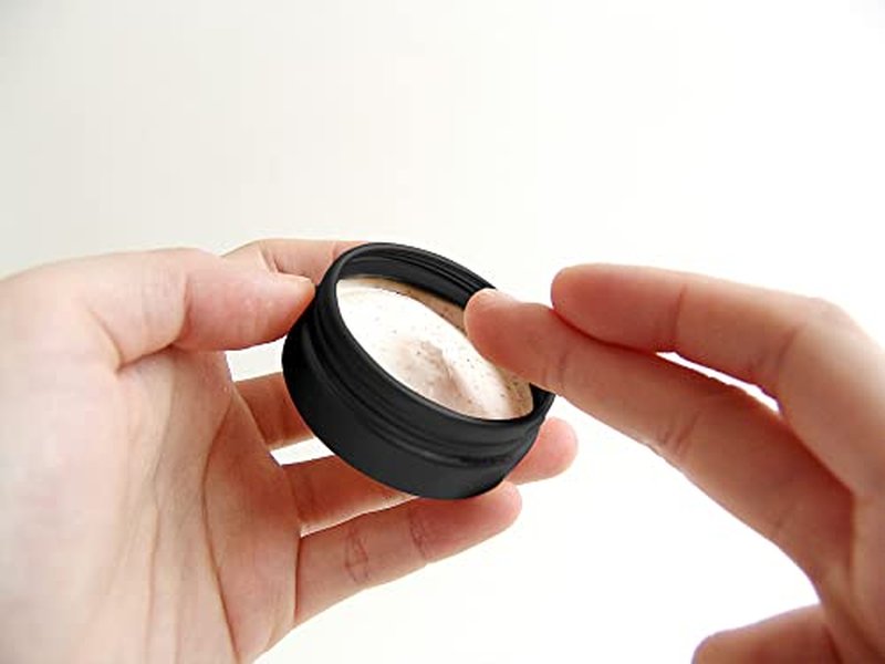 20 Pcs 0.5 Ounce Aluminum Tin Jars Containers Leak Proof Cosmetic Tin Jars Containers Round Screw Lids for Cosmetic, Salves, Balms, Lip Balm or Others, 15mL Black