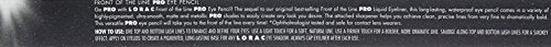 LORAC Front Line PRO Waterproof Eyeliner Pencil, Pearl Black| Long Lasting| Makeup Pencil Sharpener | High-Precision