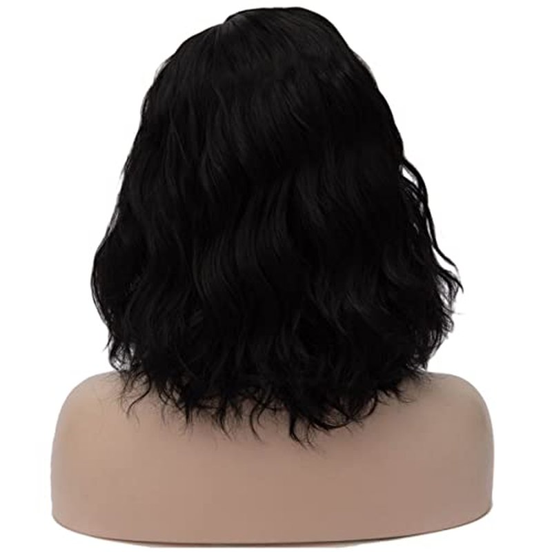 MAGQOO Red Wig Bright Red Wig for Women Red Bob Wig Short Curly Wavy Bright Red Wigs Synthetic Halloween Cosplay Costume Party Wigs (Red, Women Girls)
