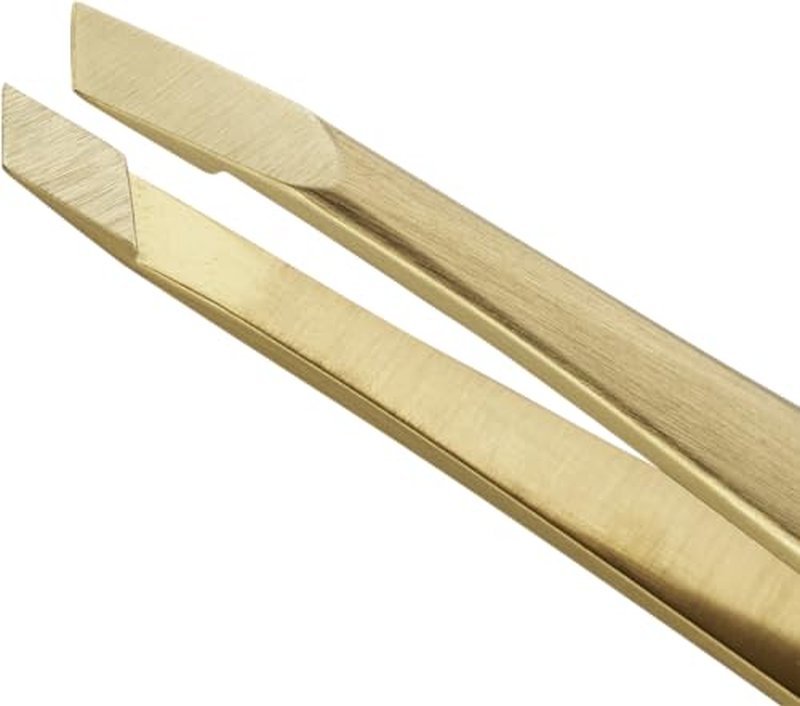 ZWILLING Beauty TWINOX Slant Tip Tweezers, Slanted Tip for Precise Hair Plucking, Durable Stainless-Steel Tweezers, Premium Facial Care, Gold Edition