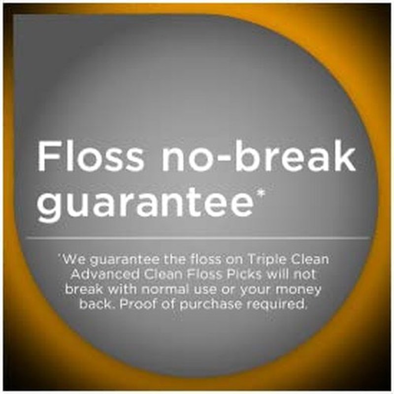 DenTek Triple Clean Advanced Floss Picks, No Break & No Shred Floss, 150 Count. (Pack of 5)