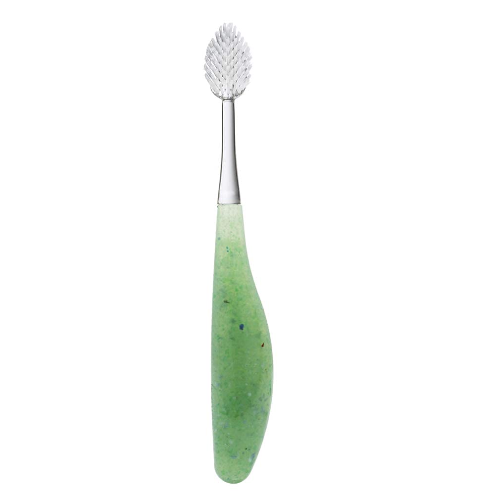 RADIUS Toothbrush Source Floss Brush BPA Free & ADA Accepted Improve Gum Health & Reduce Gum Issues - Super Soft - Cornstarch/Wood/Money - Pack of 3