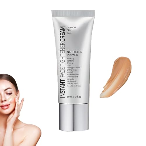 Face Tightener No-Filter Primer,Instant Tightener No-Filter Primer,Face Blurring Primer,Skin Tightener Primer Face for Makeup (1pcs, 30ML)