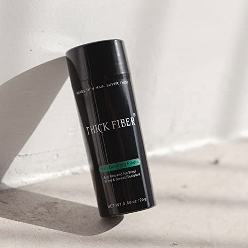 THICK FIBER Hair Building Fibers for Bald Spots & Thinning Hair (AUBURN) - 25g Bottle - Conceals Hair Loss in Seconds - Hair Fibers for Men & Women