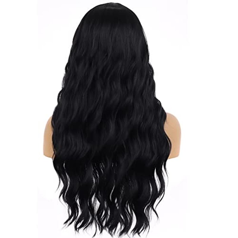 BERON 14 Inches Ombre Blue Wig Short Curly Wig with Bangs Blue Ombre Wig Synthetic Wigs Women Girls Ombre Wig with Wig Cap