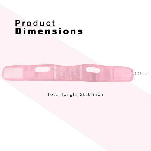 Yuibthr Chin Strap for Sleeping, V Line Lifting Mask, Reusable Face Strap, Jaw Exerciser (Pink-Fall Maple Leaf-H)