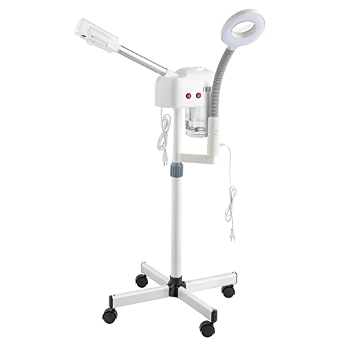 Winado 2 in 1 Facial Steamer with 3X Magnification Light, Deep Cleaning for Personal Skin Care, Beautician Steamer Professional Aromatherapy Humidifier Facial Spa Mist Steam for Home & Beauty Salon