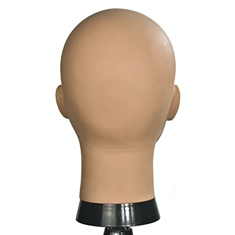MIAOMANZI Bald Female Training Head Cosmetology Mannequin Head for Wigs Making and Display with Free clamp