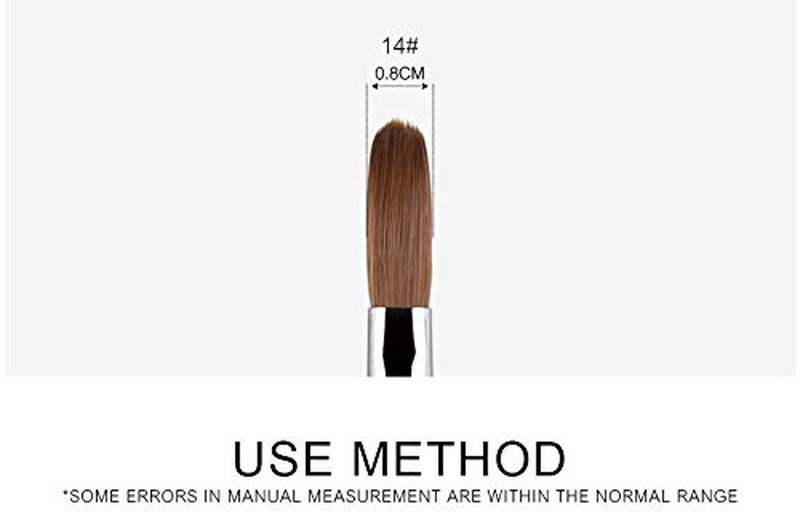 Rolabling Nail Art Brush Acrylic Brush Nail Pen with Symphony Diamond Handle Manicure Design Nail Art Tool (14#)
