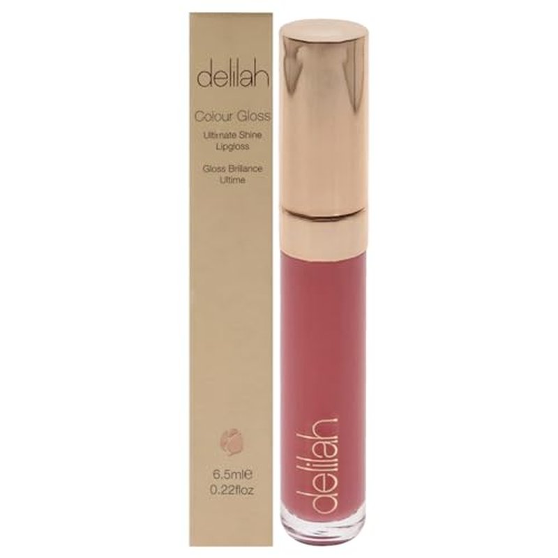 delilah - Ultimate Shine Lip Gloss - Amalie - Long Lasting, Hydrating, Non-Sticky & Moisturizing Vegan Formula - Vitamin E - Paraben Free - Cruelty Free - Glossy Finish - 0.22 Oz