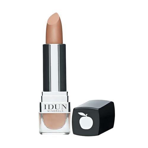 IDUN Minerals Matte Lipstick - Vegan Formula - Highly Pigmented - Nourishes, Hydrates And Softens Lips - Long Lasting Wear - Suitable For All Skin Types - Hjortron - 0.14 Oz, Beige