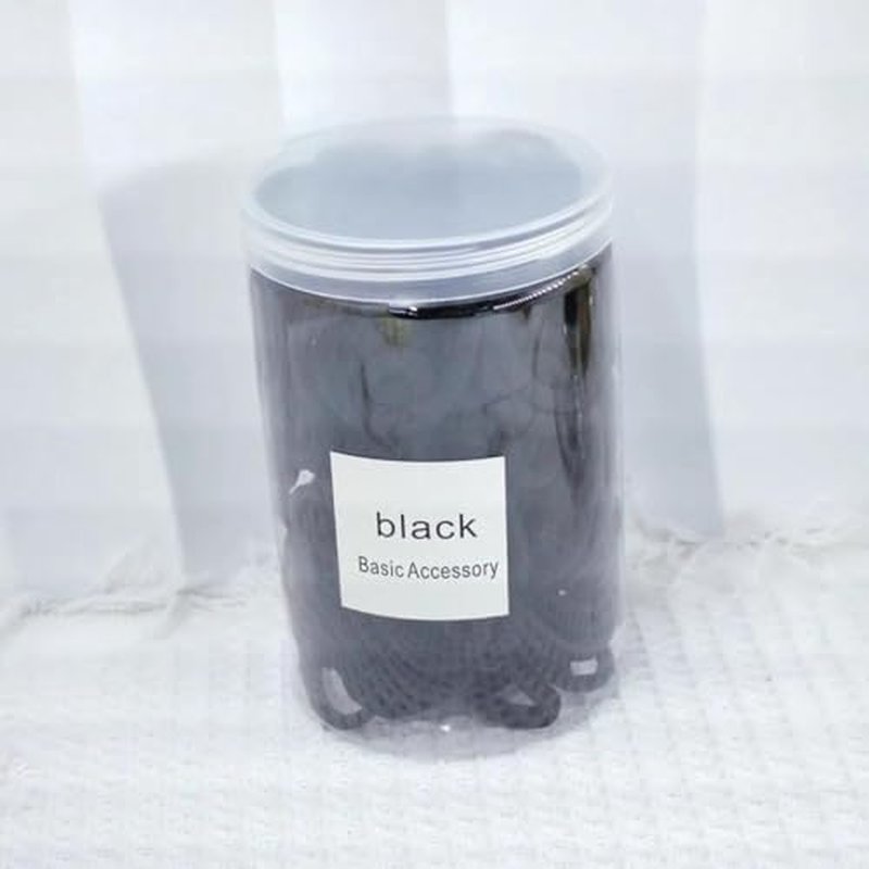 Hair Ties -150 Seamless Cotton Hair Bands pcs for Women and Girls, Elastic Soft Ponytail Holders, No Damage Stretchy Hair Tie for Thick Heavy Curly Hair 150pcs (Black)