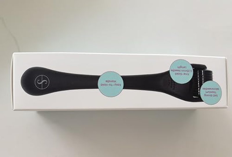 Sdara Black Derma Roller Microneedling Roller Face - Includes Free Storage Case