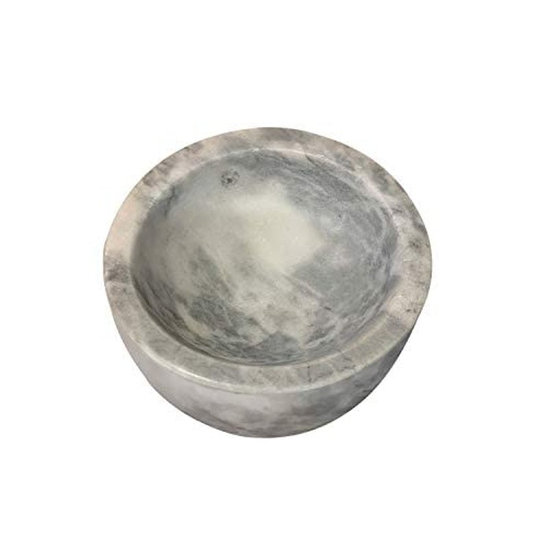 URBAN SOMBRERO ShayVe Shaving Bowl for Shaving Soap & Cream — Marble Shave Bowl For Shaving Soap & Cream — Exquisite Heat Insulated Wet Shaving Kit Addition (Light Grey Marble)