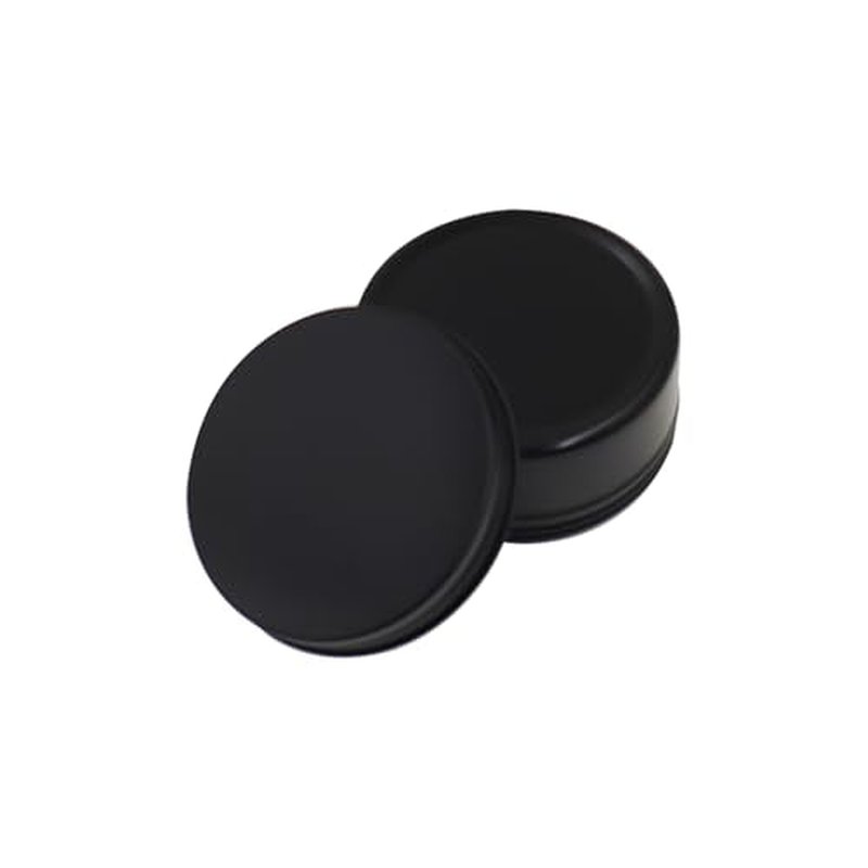 Aluminum Tin Jars Containers,ULIFESTAR Leak Proof Cosmetic Tin Jars Containers,Round Tin Cans with Lids,10PCS Black Cosmetic Sample Refillable Containers for Spice (7.1 ounces 92*45mm/3.62*1.77")