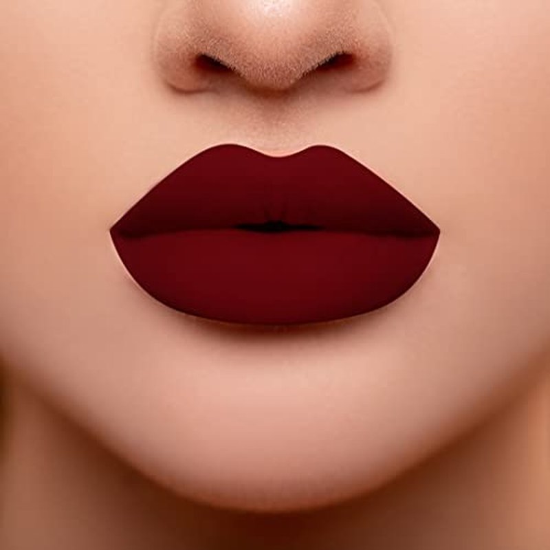 Klara Cosmetics Kiss Proof Lipstick 17 Sinful Burgandy Classic Bold Liquid Matte Lipstick Long Lasting Full Colour Pigment (KC-KPL017)
