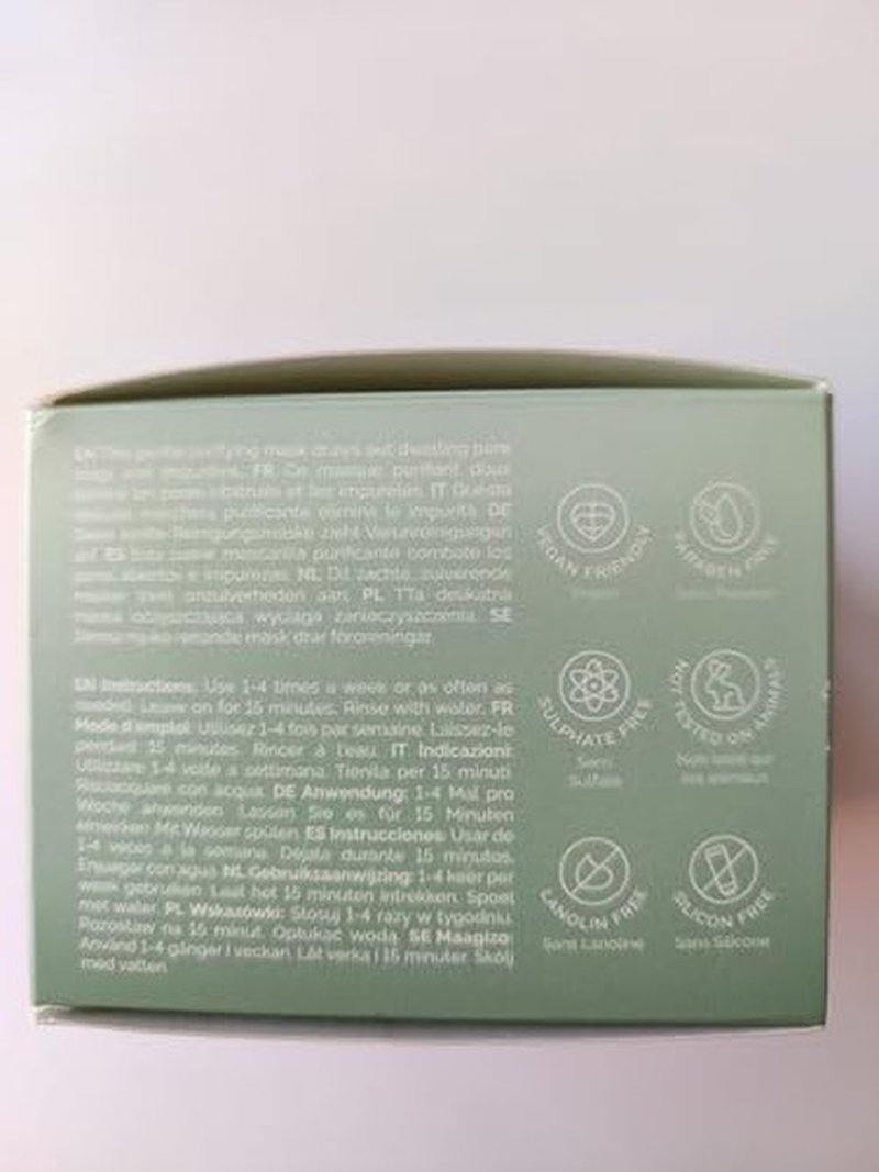 PLANTIFIQUE Korean Skin Care Detox Face Mask with Avocado & Superfoods - Hydrating Clay Mud Mask Dermatologist Tested for Face and Body - Vegan Skincare 3.4 Oz/100ml
