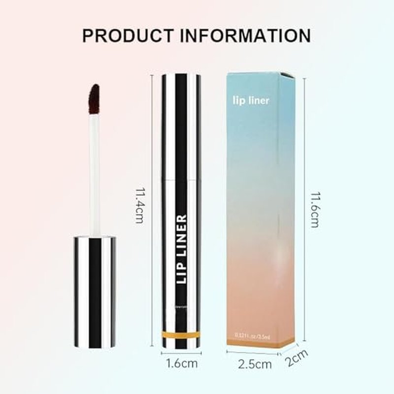 Coolord Lip Liner Lip Stain,Peel off Lip Liner Stain,Long Lasting Lip Stain Peel Off,Waterproof,Transfer-Proof, High Pigmented Color Lip Stains for Women Peel Off (01, #)