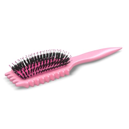 Bounce Curl Define EdgeLift Brush, 5-in-1 Tool for Effortlessly Defined Curls, Waves & Coils, Reduces Frizz - Brick Red