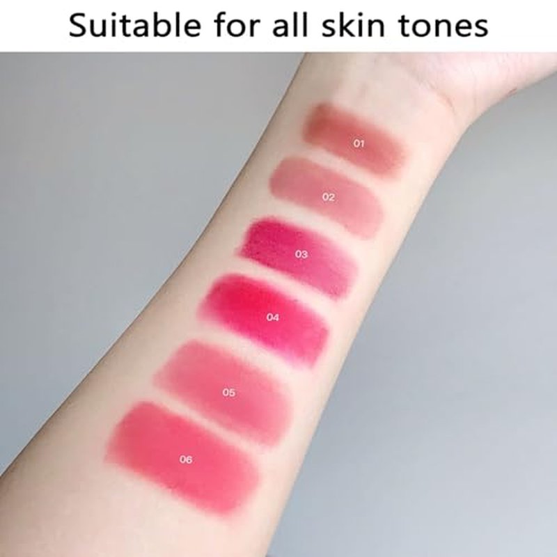 Korean Pudding Pot Blush-Lip Pudding Pot, Lip&Cheek Blurry Pudding Pot-5g, Pudding Pot Lip Tints, Buildable Lightweight, Multi-Use Soft Matte Finish Makeup Blush, Waterproof (01+02)