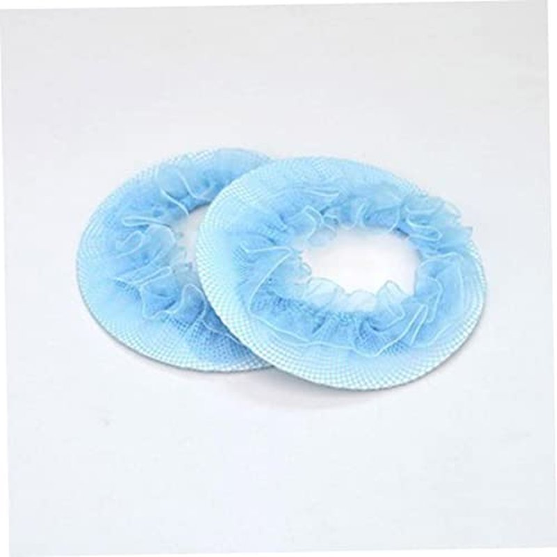 OHPHCALL 5pcs Set Hair Bun Net Ballet Hair Net Invisible Bun Cover Hair Covers for Women Dance Hair Nets Barrette Bun Cover Hair Net with Lace Round Ponytail Comb Hair Bun Cover Blue