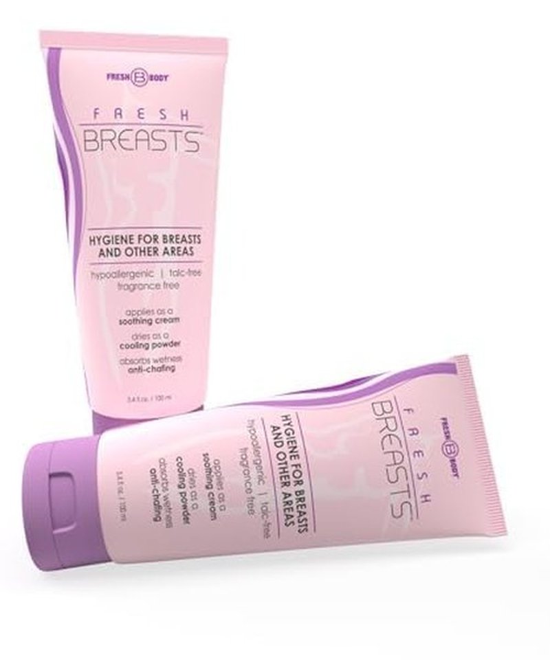 Fresh Body FB Breasts Anti Chafing Deodorant Lotion to Powder, 3.4oz (Pack of 2) - Anti Chafe Cream Whole Body Deodorant for Women, Inner Thighs & Areas that Sweat, No Talc, Aluminum and Fragrance