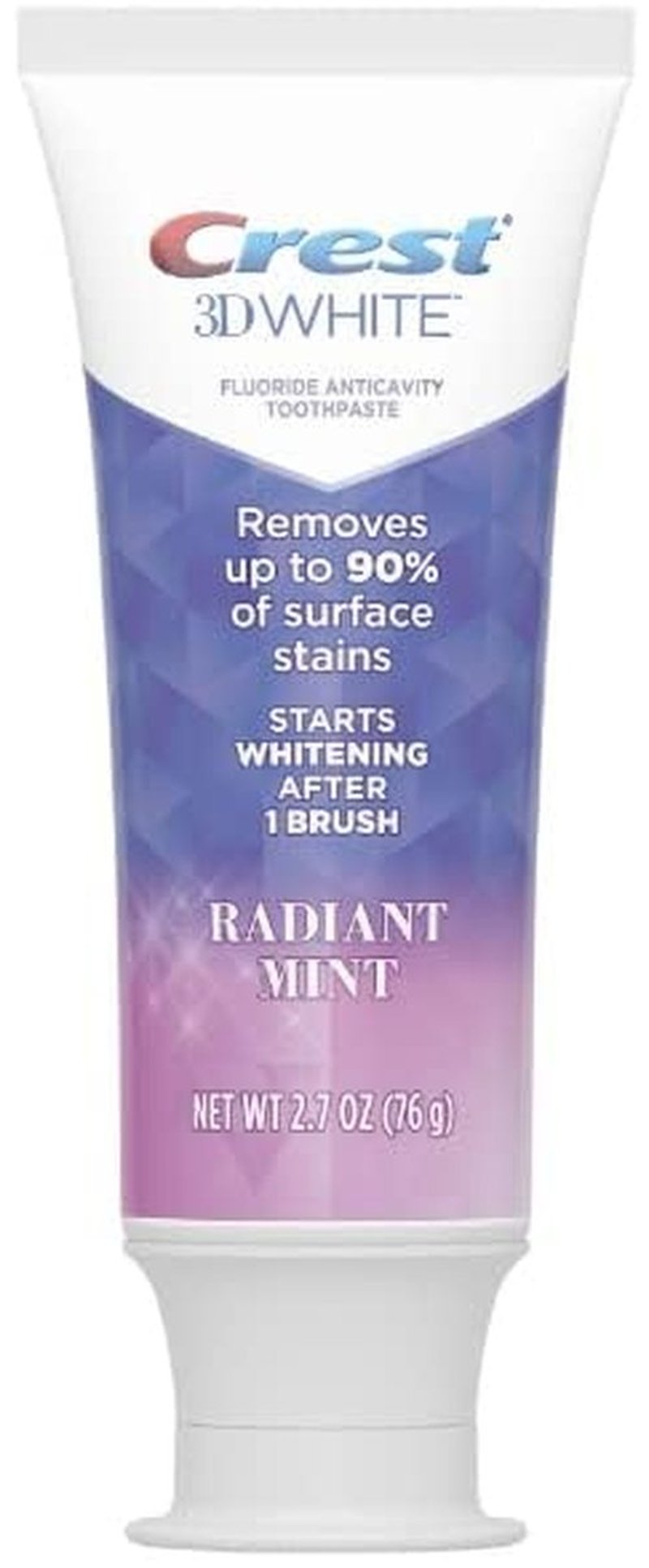 Crest 3D White Toothpaste Radiant Mint, 2.7 Oz (76g) - Pack of 3