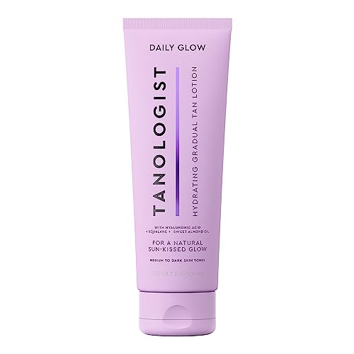 Tanologist Hydrating Gradual Tan Lotion - Medium/Dark - Hydrating Self Tanning Lotion with Hyaluronic Acid & Squalane - Sun Kissed, Natural Looking Self Tan - 8.45 fl oz