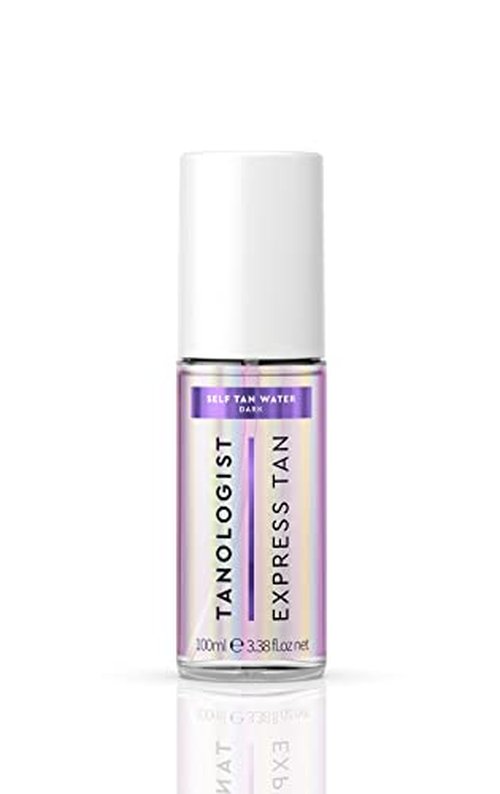 Tanologist Mini Express Self Tan Water, Dark - Hydrating Sunless Tanning Water, Vegan and Cruelty Free, 3.38 Fl Oz