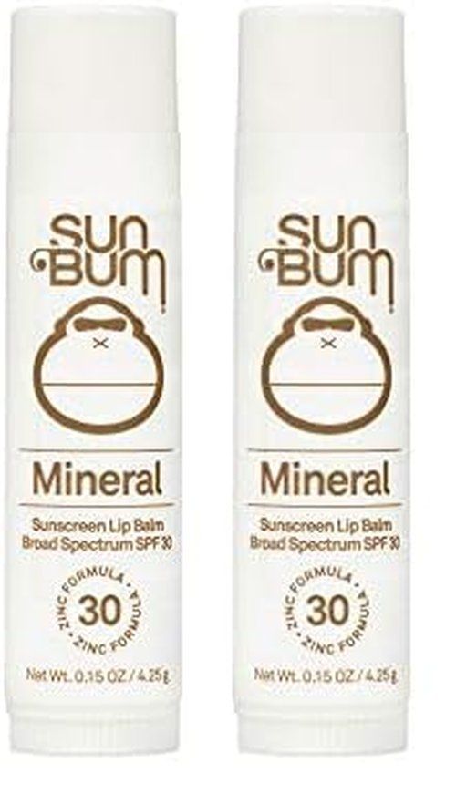 Sun Bum SPF 30 Mineral Sunscreen Lip Balm | Hawaii 104 Act Compliant (Octinoxate & Oxybenzone Free) Broad Spectrum Natural Lip Care with UVA/UVB Protection | .15 oz