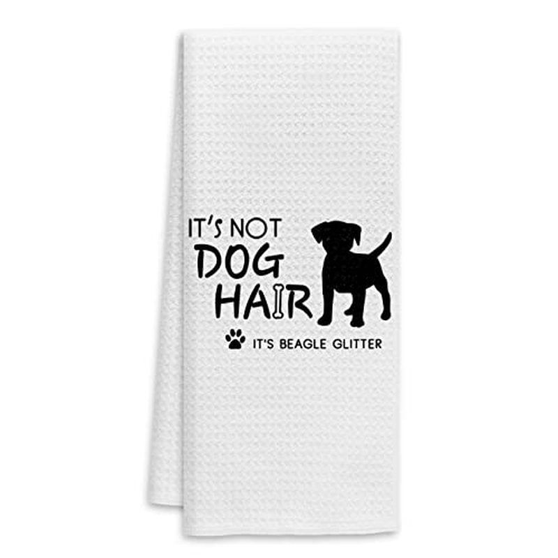 It’s Not Dog Hair It’s Newfie Glitter Hand Towels Kitchen Towels Dish Towels,Fall Funny Dog Decor Towels,Dog Lovers Dog Mom Girls Women Gifts