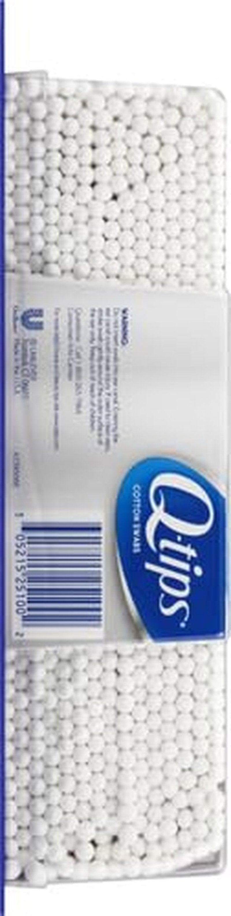 Q-tips Cotton Swabs for Hygiene and Beauty Care Original Cotton Swab Made with 100% Cotton 625 Count, White (Pack of 2)