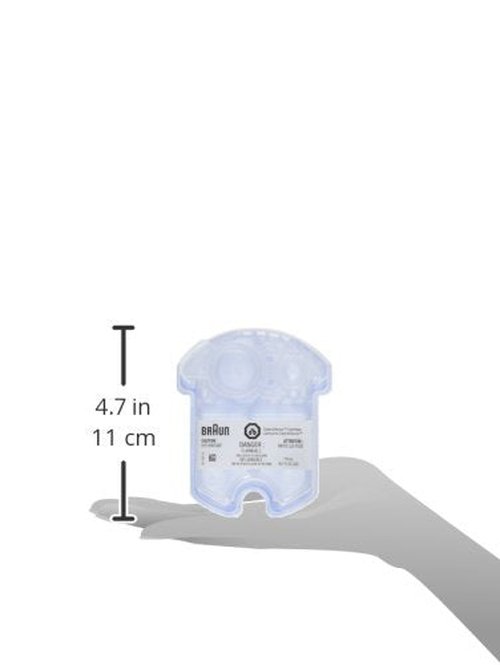 Braun Clean & Renew Refill Cartridges CCR, Cleans your Shaver for Optimal Hygiene, Removes Residual Hair & Skin Particles, Lemon Scent, 22.8 fl oz (Pack of 4)
