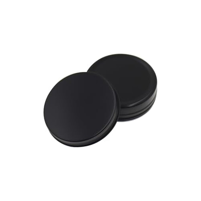 Aluminum Tin Jars Containers,ULIFESTAR Leak Proof Cosmetic Tin Jars Containers,Round Tin Cans with Lids,10PCS Black Cosmetic Sample Refillable Containers for Spice (2.82 ounces 68*35mm/2.67*1.37")