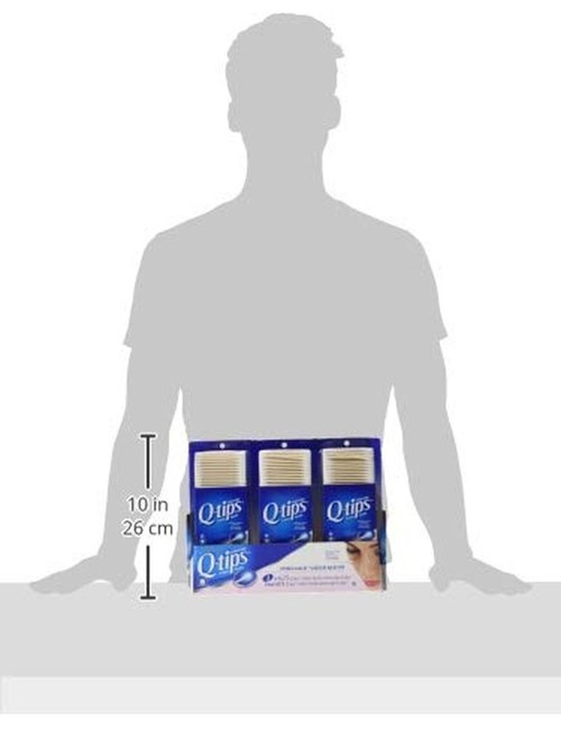 3 x Q-tips Cotton Swabs, 625 ct (Pack of 2)