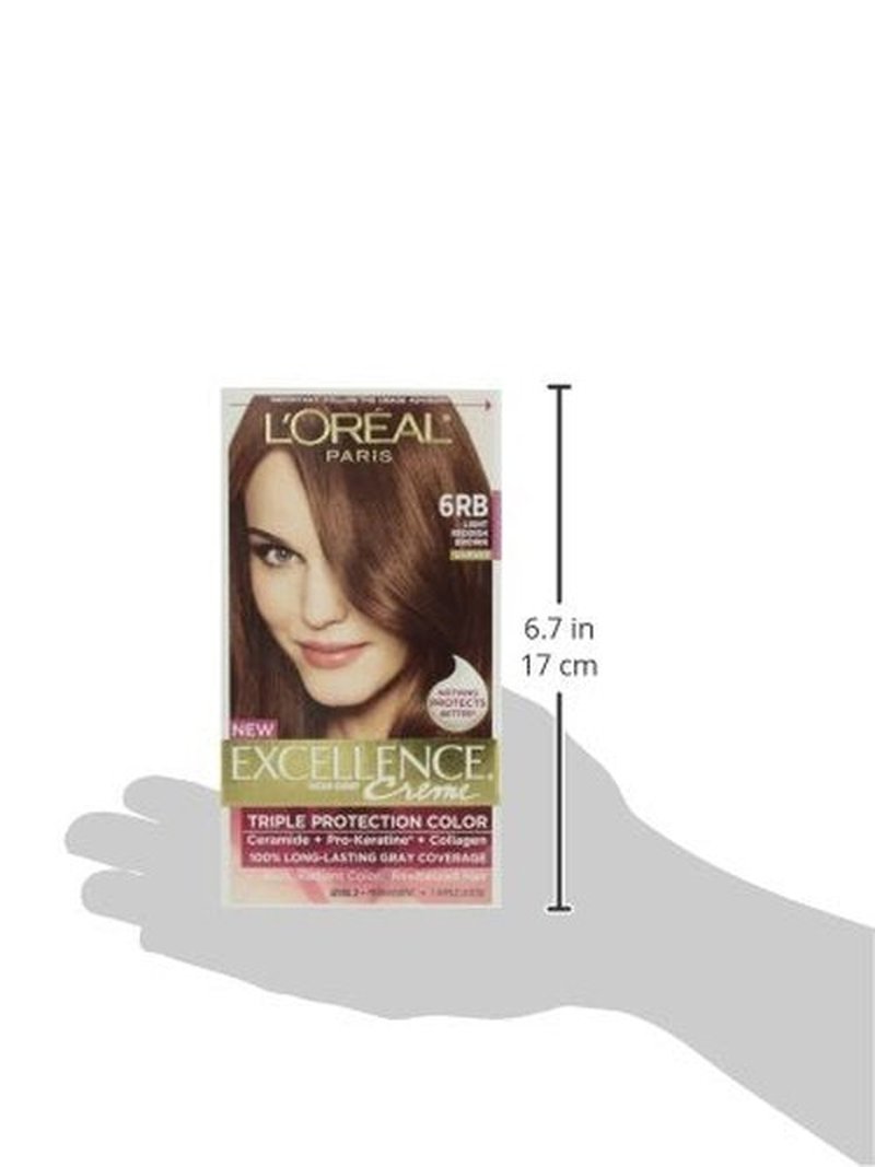 L’Oréal Paris Excellence Creme Triple Protection Color - 6RB Light Reddish Brown - Warmer for Unis