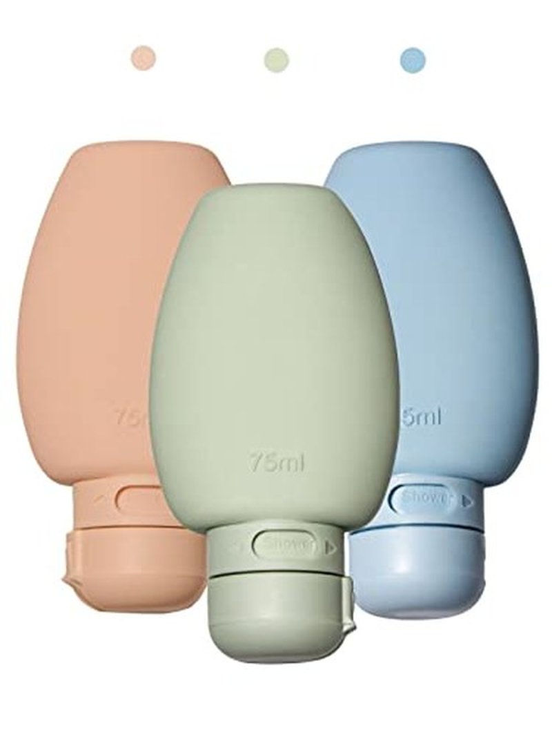 UULANFA Silicone Travel Bottles Set Leak Proof Squeezable Silicon Tubes Refillable Toiletries Container for Shampoo Lotion Soap Liquids (Green Pink Blue)