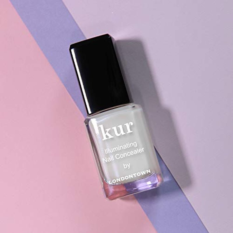 LONDONTOWN kur Original Illuminating Nail Concealer, Vegan, Cruelty Free, Gluten Free, Paraben Free, Long Lasting Brightening Nail Polish Care for All, Milky White, 0.40 Fl Oz