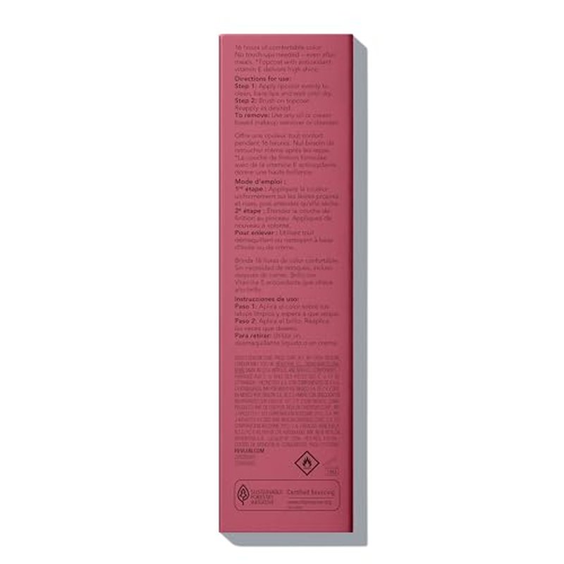 Revlon ColorStay Overtime Liquid Lipstick with Clear Lip Gloss, Lip Makeup Stocking Stuffers for Women, With Vitamin E, 350 Bare Maximum, 0.07 Oz