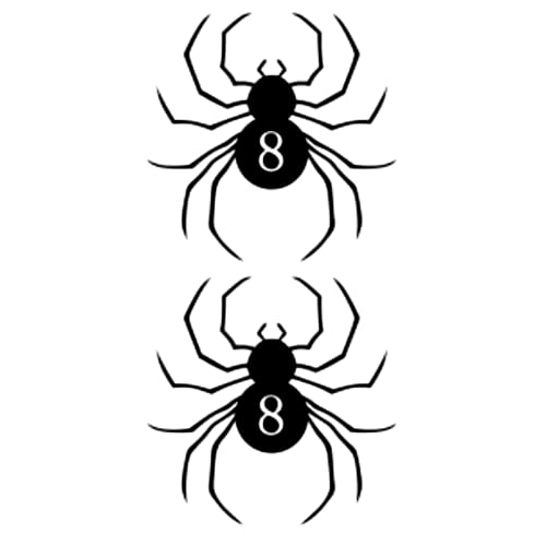 Anime Tattoo Spider 8,Anime Cosplay Temporary Sticker (A)