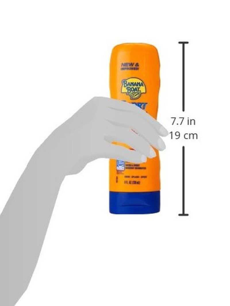 Banana Boat Sport Ultra SPF 50 Sunscreen Lotion, 8oz | Banana Boat Sunscreen SPF 50 Lotion, Oxybenzone Free Sunscreen, Sunblock Lotion, Banana Boat Lotion, Water Resistant Sunscreen SPF 50, 8oz
