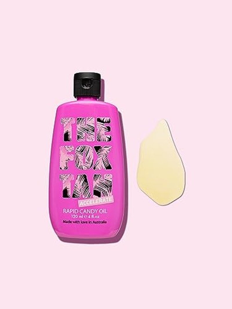 The Fox Tan Rapid Candy Oil, Accelerator Tanning Oil For Deeper & Darker Long-Lasting Tans, Creates Flawless Tan Skin, Vegan & Cruelty Free, 120mL