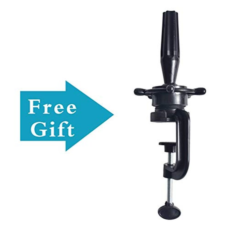 Ba Sha Afro Cosmetology Mannequin Head Bald Manikin head for Wigs Making Wig Display Hat Display Glasses Display with Free Clamp