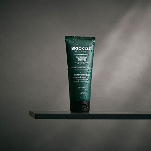 Brickell Men's Products Daily Strengthening Shampoo for Men, Natural and Organic Featuring Mint and Tea Tree Oil To Soothe Dry and Itchy Scalp, Sulfate Free and Paraben Free, 3.4 Ounce, Scented