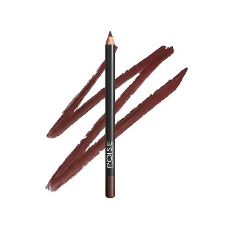 POISE Makeup Lip Liner Pencil | Long-lasting Water-resistant Lip Color Pencil, COCOA (cool brown)