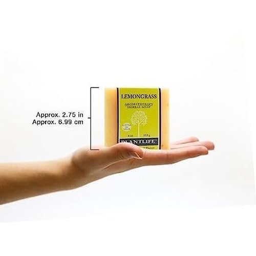 Plantlife Lemongrass 3-pack Bar Soap - Moisturizing and Soothing Soap for Your Skin - Hand Crafted Using Plant-Based Ingredients - Made in California 4oz Bar