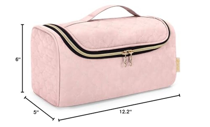 Yarwo Travel Case Compatible for Dyson Airwrap Complete Styler All Models and Attachments, Portable Storage Bag with Hanging Hook for Hair Curler Accessories, Pale Mauve (Patent Design)