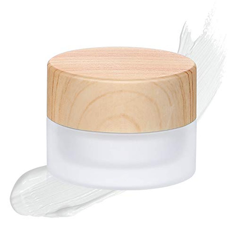 Geiserailie Glass Cosmetic Containers Empty Sample Jars with Leak Proof Lids Makeup Sample Containers for Lotion Cream Cosmetic (10 Pieces,50 Gram)