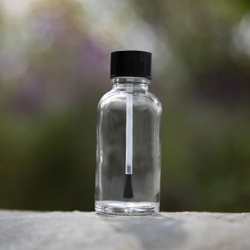 Agidea 6PCS Large Empty Nail Polish Bottles with Brush,Refillable Glass Cuticle Oil Bottles Travel Containers with Funnel & Mixing Balls for DIY Nail Art Cuticle Oils (30ML)