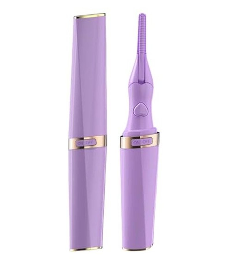 Heated Eyelash Curler - 2 in 1 Clip-Type Eyelash Curler - Heated Lash Curler - Electric Eyelash Curler Rechargeable for 24H Long-Lasting Natural Eyelashes, 3 Heating Modes, 8S Fast Heating, Purple